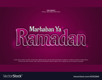 marhaban ramadan 3d text effect