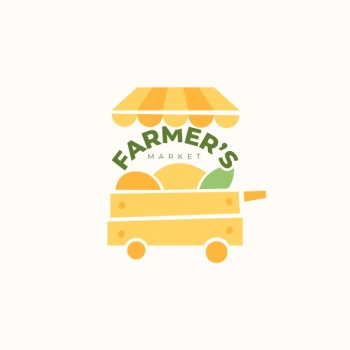 Market design logo for farmer's market Free Vector Market design logo for farmer's market Free Vector