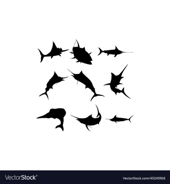marlin fish set creative design marlin fish set creative design