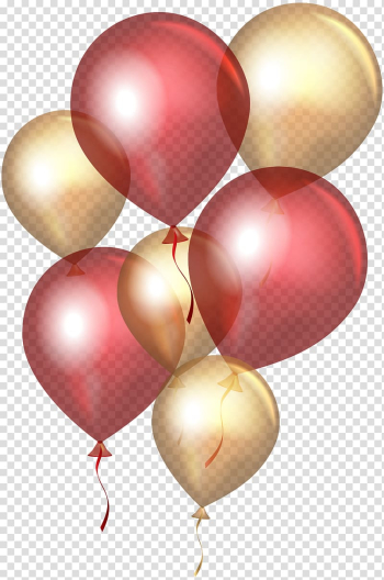 Maroon and gold balloon illustration, Balloon Gold , Red Gold Balloons transparent background PNG clipart