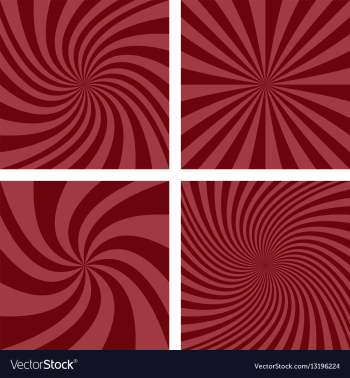 Maroon spiral background set vector image Maroon spiral background set vector image