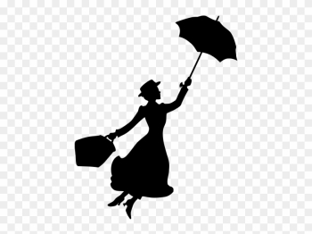 Mary Poppins Silueta - Mary Poppins Svg File Mary Poppins Silueta - Mary Poppins Svg File