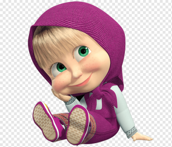 Masha illustration, Masha and the Bear Kids Games Desktop Animation, bear, purple, television, child png