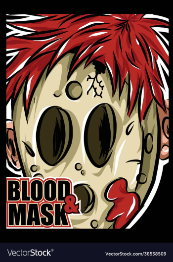 mask and blood mask and blood