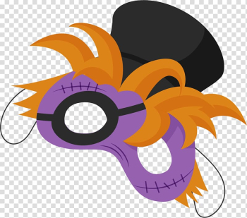 Mask Halloween , Cartoon purple mask transparent background PNG clipart