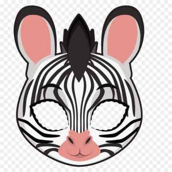 Mask Halloween Illustration - Vector zebra mask Mask Halloween Illustration - Vector zebra mask