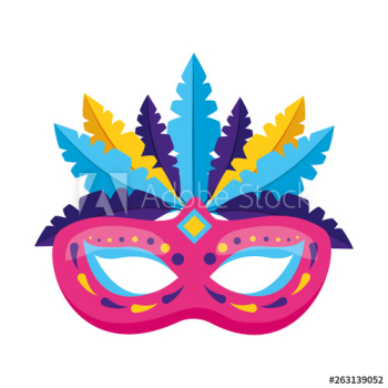 mask with feather carnival mask with feather carnival