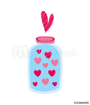 mason jar with hearts love mason jar with hearts love
