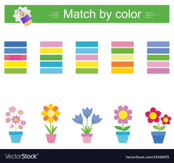 match by color attention tasks for children