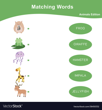 matching words game animals edition matching words game animals edition