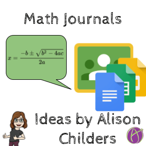 Math Journal Prompts by Alison Childers - Teacher Tech