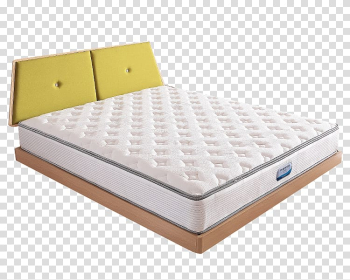 Mattress pad Box-spring Bed frame, High box double mattress material transparent background PNG clipart