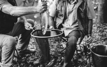 Mature man with a freshly caught fish | Free stock photo - 416915 Mature man with a freshly caught fish | Free stock photo - 416915