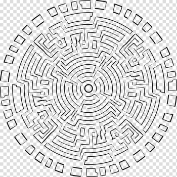 Maya civilization Labyrinth Maze Drawing Line art, others transparent background PNG clipart