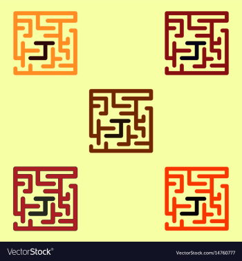 Maze game board game collection vector image Maze game board game collection vector image