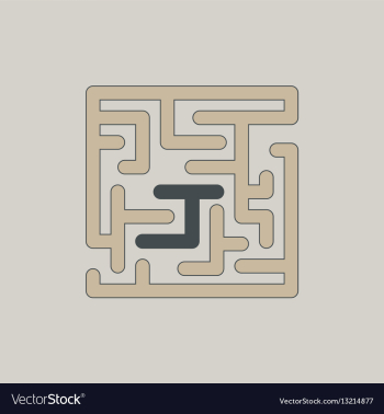 Maze game board game vector image Maze game board game vector image