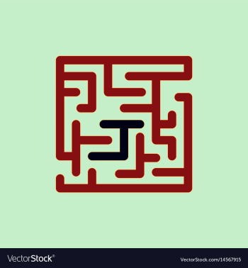 Maze game board game vector image Maze game board game vector image