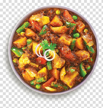 Meat dish with vegetable, Indian cuisine Chana masala Chicken tikka masala Dal Punjabi cuisine, seafood transparent background PNG clipart