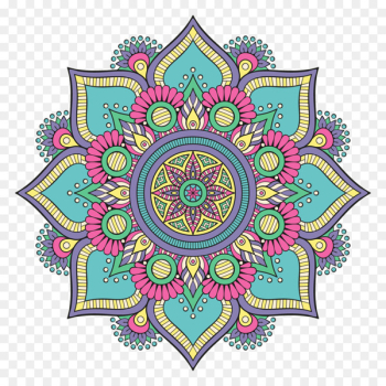 Mecca Mandala Rangoli Prayer Islam - Vector abstract texture 