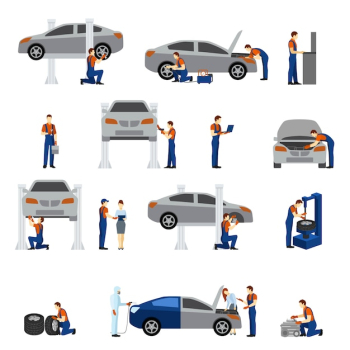 Mechanic Flat Icons Mechanic Flat Icons
