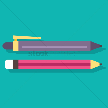 Mechanical pencil and wooden pencil Mechanical pencil and wooden pencil