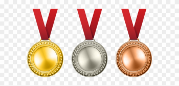 Medals Set Transparent Png Clip Art Image - Gold Silver Bronze Medals Png