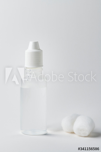 Medical alcohol bottle on a white background Medical alcohol bottle on a white background