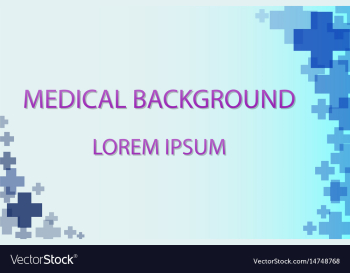 Medical background blue cross vector image Medical background blue cross vector image