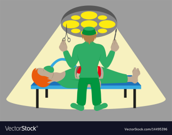 Medical concept surgeon in operation vector image Medical concept surgeon in operation vector image