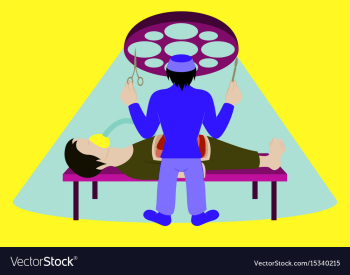 Medical concept surgeon in operation vector image Medical concept surgeon in operation vector image