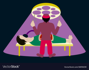 Medical concept surgeon in operation vector image Medical concept surgeon in operation vector image