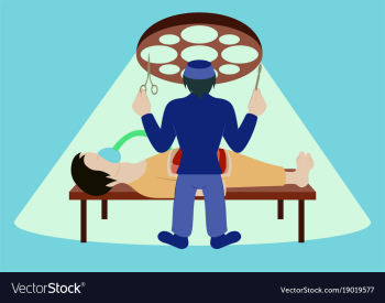 Medical concept surgeon in operation vector image Medical concept surgeon in operation vector image