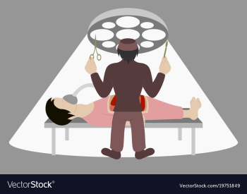 Medical concept surgeon in operation vector image Medical concept surgeon in operation vector image