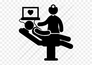 Medical Doctor In Patient Heart Check - Doctor And Patient Icon