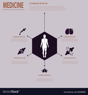 Medical infografics health problems health vector image Medical infografics health problems health vector image