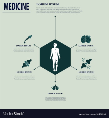 Medical infografics health problems health vector image Medical infografics health problems health vector image