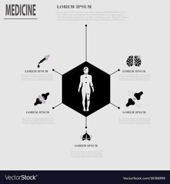 Medical infografics health problems health vector image Medical infografics health problems health vector image