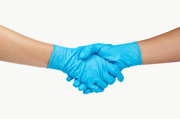 Medical staff shaking hands with a thankful during coronavirus pandemi.. | Free  transparent png - 2294601