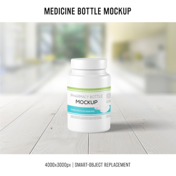 Medicine bottle mockup