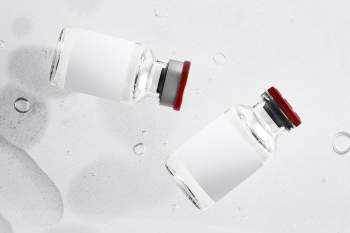 Medicine glass bottle with blank white label Medicine glass bottle with blank white label