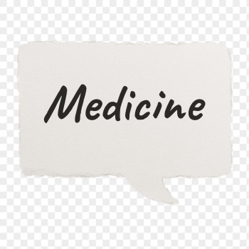 Medicine png typography sticker, speech | Free PNG - rawpixel