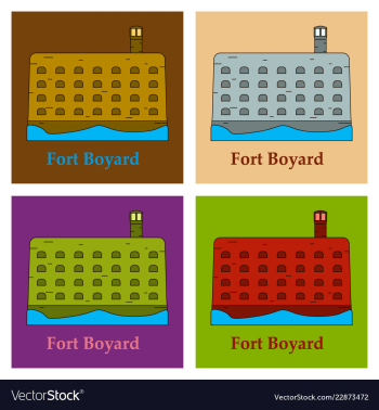 Medieval mediterranean fortress with towers icon vector image Medieval mediterranean fortress with towers icon vector image