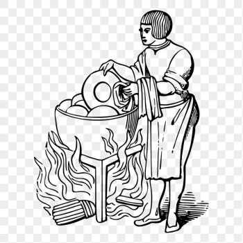 Medieval peasant png sticker dishwasher | Free PNG - rawpixel