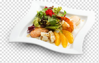 Mediterranean cuisine Smoked salmon Seafood Dish Risotto, shrimps transparent background PNG clipart