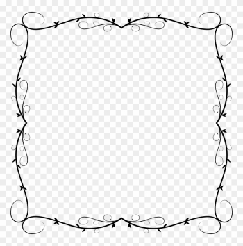 Medium Image - Calligraphy Outline Border Png