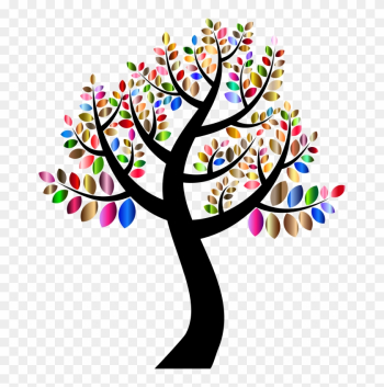 Medium Image - Colorful Tree Clip Art