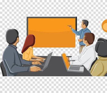 Meeting , Businessperson Cartoon , People in the office meeting transparent background PNG clipart