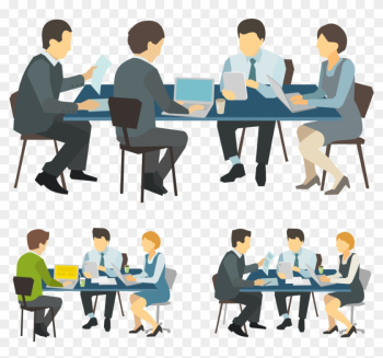 Meeting Royalty-free Illustration - Mesas Reunion Con Personas Meeting Royalty-free Illustration - Mesas Reunion Con Personas