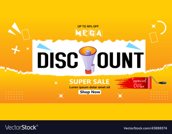 mega discount big sale banner sticker mega discount big sale banner sticker