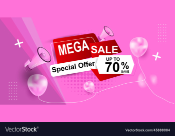 mega discount big sale banner sticker mega discount big sale banner sticker
